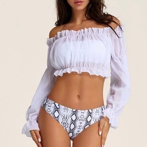 Snake print swimsuit